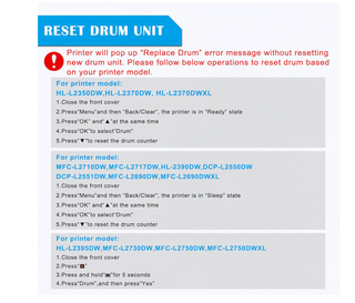 Unidad de tambor DR2400 compatible Brother