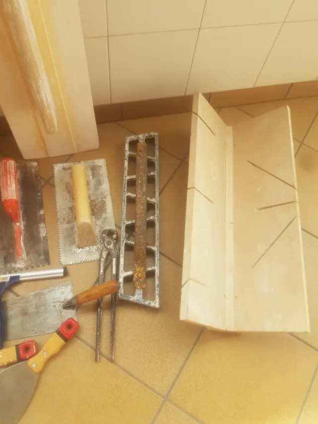 Lote herramientas albañil paleta yesero