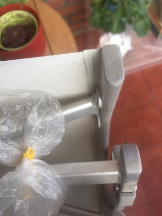 Amaca pieghevole in alluminio argentata