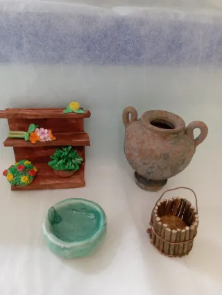 Miniature per presepe in terracotta