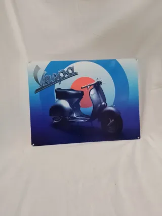 Targa metallica Vespa vintage