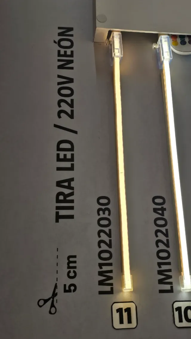 Tira LED 220v Neón Blanco Cálido 12m