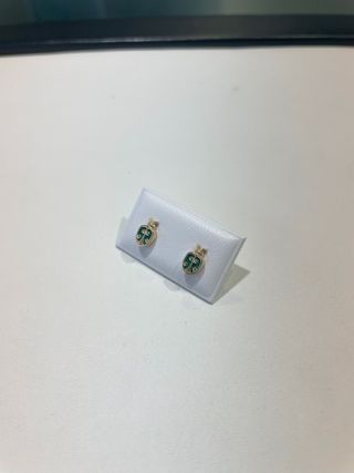 Pendientes Oro 18K Malaquita