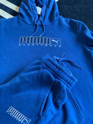 Conjunto Puma Sudadera y Pantalón Azul