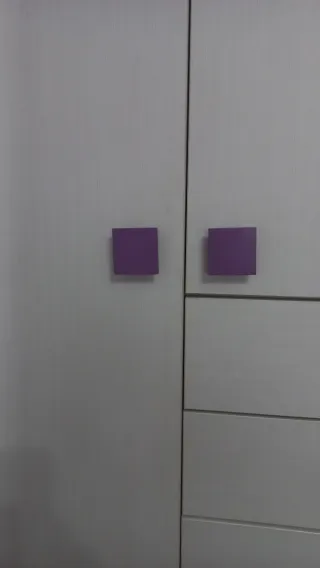 16 Pomos Cuadrados Morados