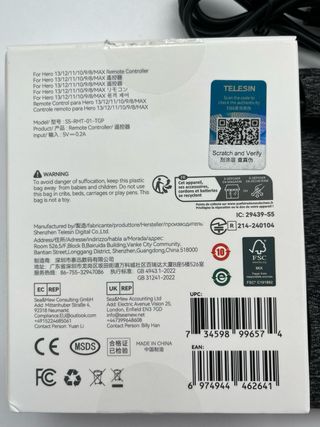 Controllo Remoto Telesin per GoPro Hero