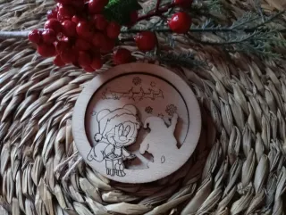 Bolas Navidad Disney Madera