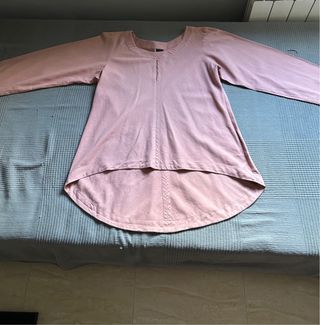Blusa Algodón Manga Larga Rosa