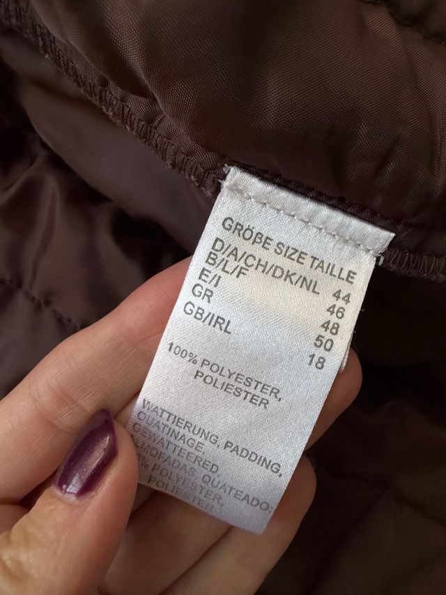 Chaqueta acolchada marrón