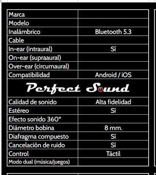 Auriculares inalámbricos con bluetooth 5.3