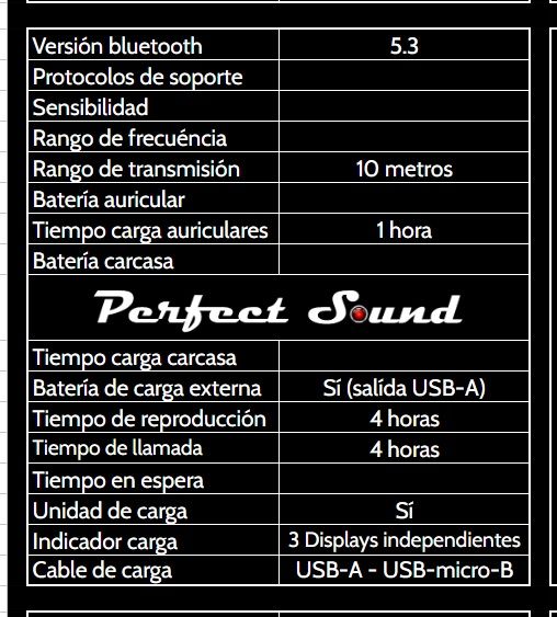Auriculares inalámbricos con bluetooth 5.3