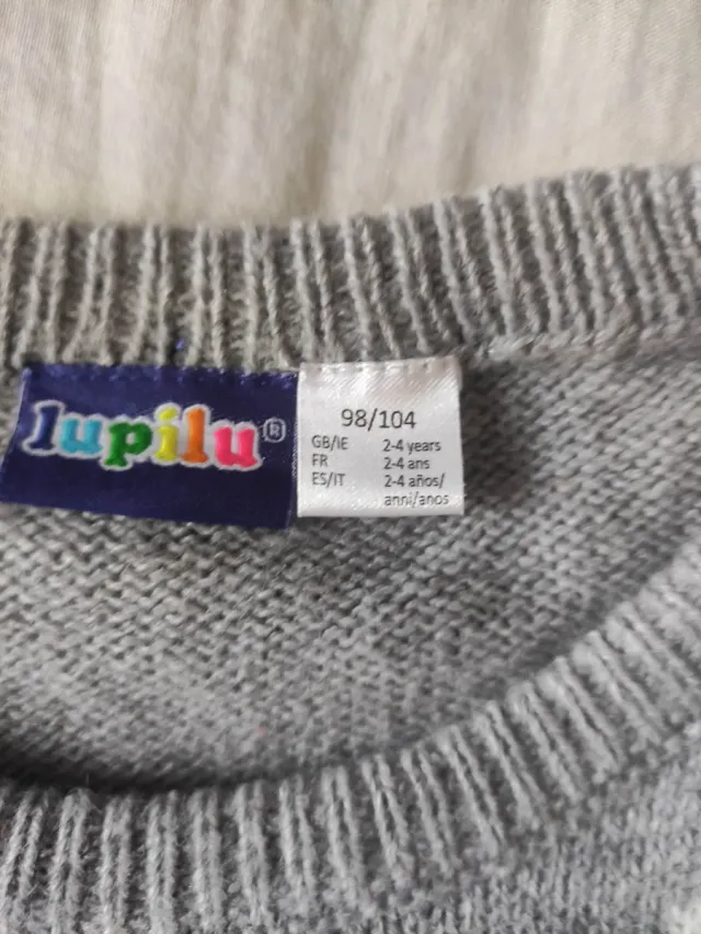 Jersey Navidad Reno Gris unixes talla 2-4 años