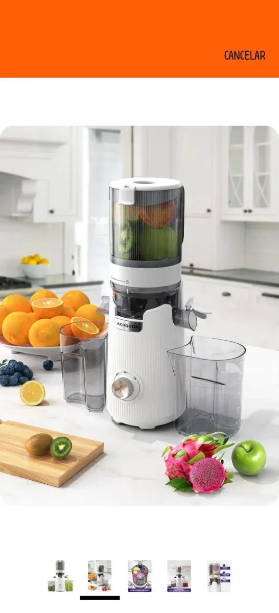 Exprimidor ACOQOOS verduras y frutas enteras