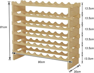 Cantinetta Portavino in Legno con 48 Scomparti Por