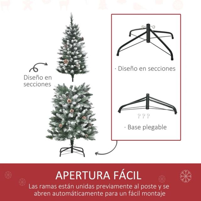 Árbol de Navidad 150 cm con piñas