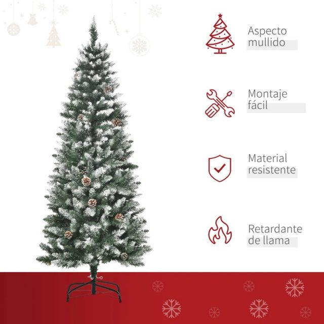Árbol de Navidad 150 cm con piñas