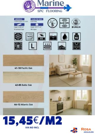 Tarima Vinílica AC5 Marine SPC Flooring