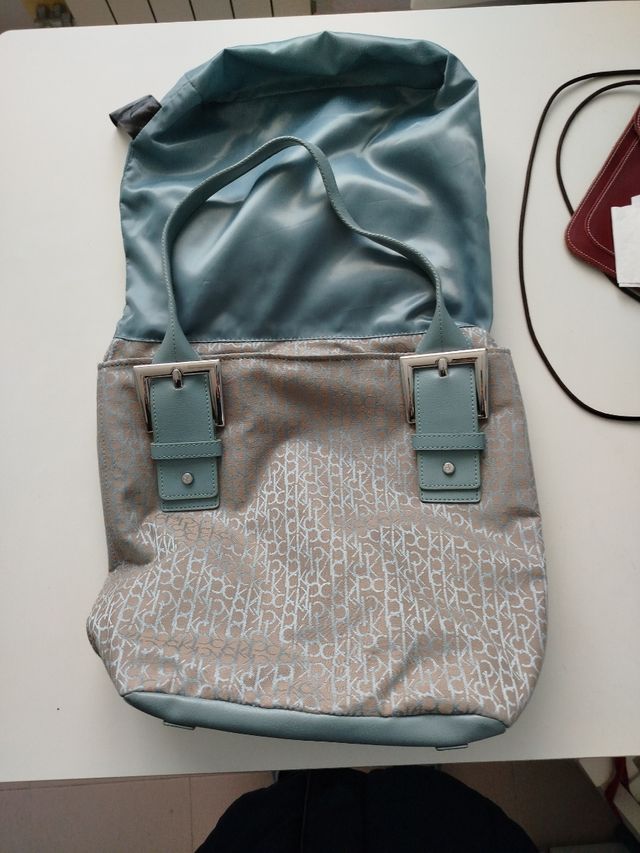 Bolso Calvin Klein Beige y Azul
