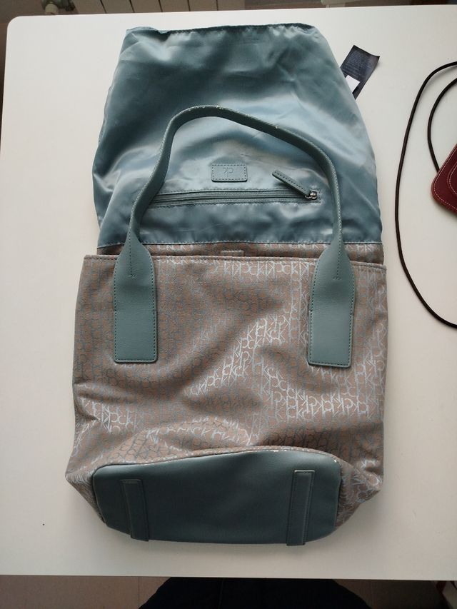 Bolso Calvin Klein Beige y Azul