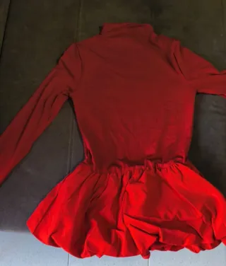 Vestido mujer rojo manga larga