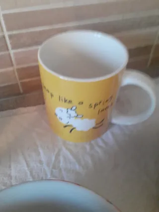 Set 4 Tazze Colazione Porcellana