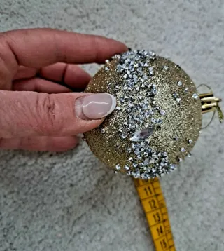 Coppia Palle Natale Zara Glitter Argento Oro