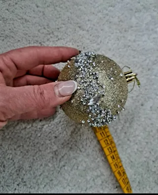 Coppia Palle Natale Zara Glitter Argento Oro