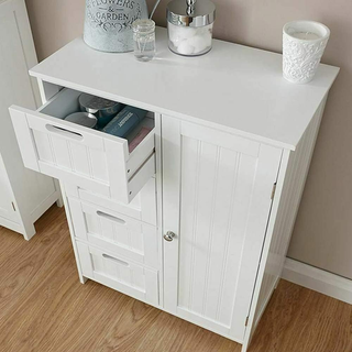 Mobile da bagno Bianco con 4 cassetti e 1 Anta, Ar