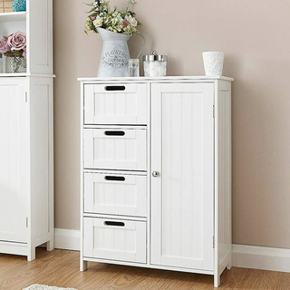 Mobile da bagno Bianco con 4 cassetti e 1 Anta, Ar