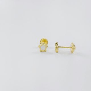 Pendientes Oro 18K Nácar Estrella
