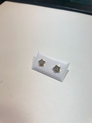 Pendientes Oro 18K Nácar Estrella
