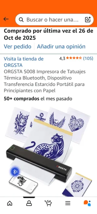 Impresora Tatuajes Orgsta Bluetooth Térmica