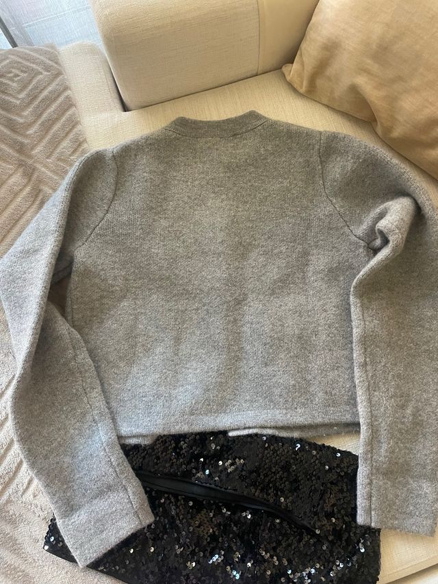 Chaqueta punto Zara gris