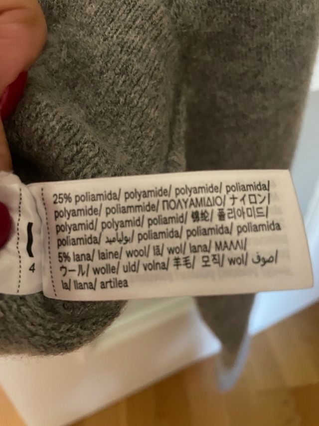 Chaqueta punto Zara gris