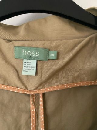 Gabardina Hoss Intropia Beige Talla M
