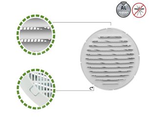Rejilla ventilación 8 cm