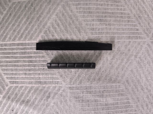 Puente + cejuelo Guitarra acústica/clásica, negro