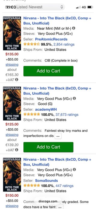 Nirvana Into the Black Box 6 CDs