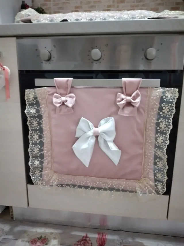 Coordinato cucina velluto e pizzo