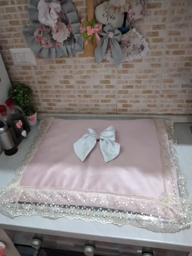 Coordinato cucina velluto e pizzo