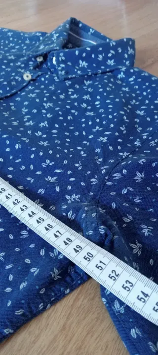 Camisa Zara Estampada Azul