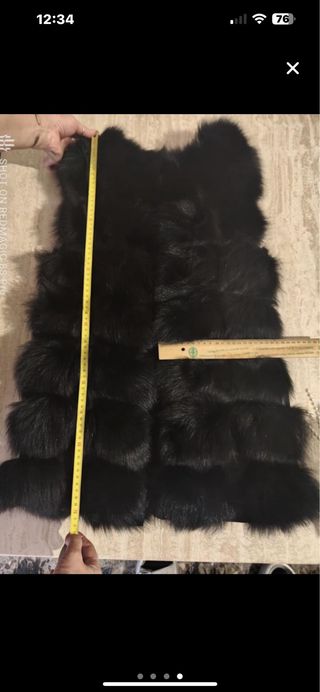 Chaleco de zorro negro