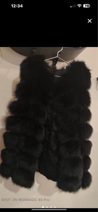 Chaleco de zorro negro