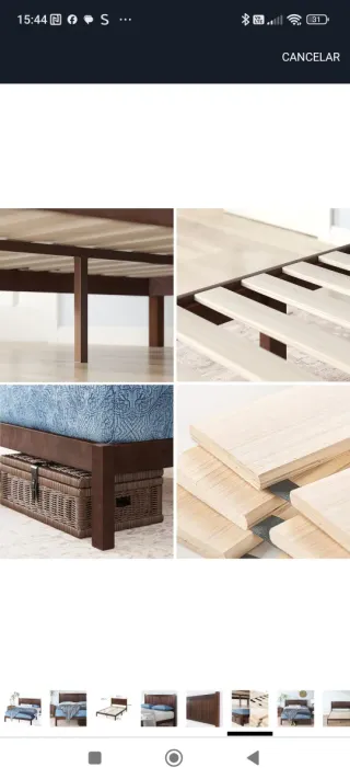 Cama Matrimonio Madera 150cm en caja sin abrir.