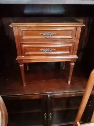 Mesita de noche vintage madera