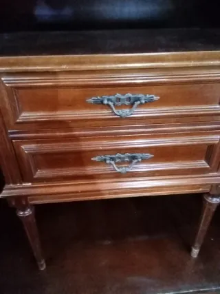 Mesita de noche vintage madera