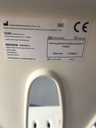 Silla giratoria para baño