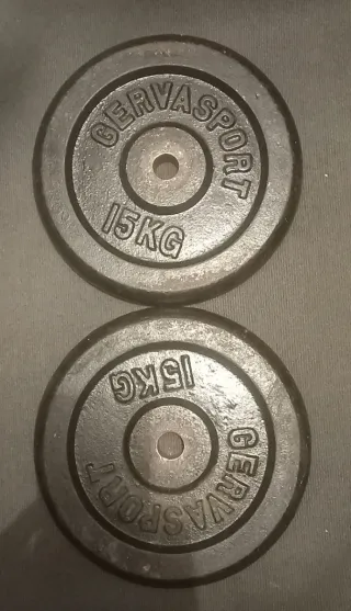 PESAS 2 DISCOS DE 15KG DE 28MM