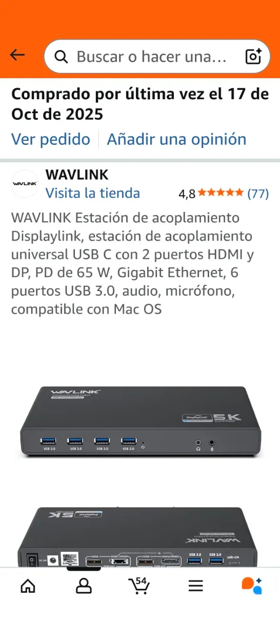 Estación Acoplamiento WAVLINK Displaylink USB-C