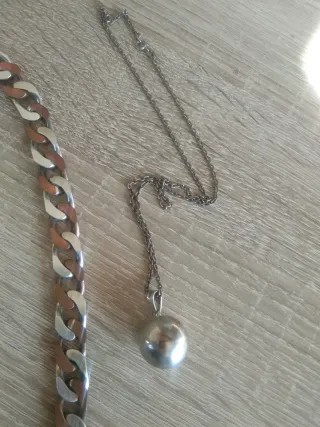 Conjunto Collar y Pulsera Plata